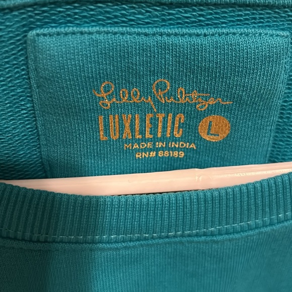 Lilly Pulitzer Teal Sweatshirt - Picture 2 of 6